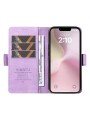 Калъф от еко кожа тип портмоне за Apple iPhone 16e - лилав