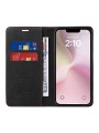 Калъф от еко кожа тип портмоне за Apple iPhone 16e - черен