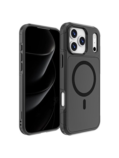 Предпазен гръб съвместим с MagSafe за Apple iPhone 17 Pro Max - черен