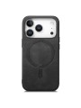 Предпазен гръб от еко кожа съвместим с MagSafe за Apple iPhone 17 Pro Max - черен