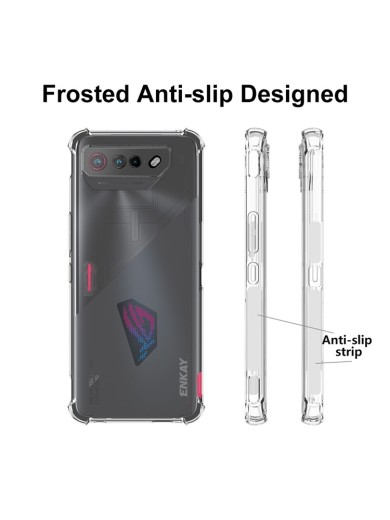 Предпазен противоплъзгащ се гръб за Asus ROG Phone 7 - прозрачен