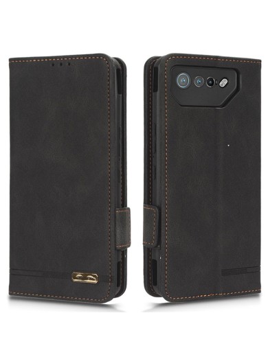 Предпазен калъф от еко кожа за Asus ROG Phone 7 - черен