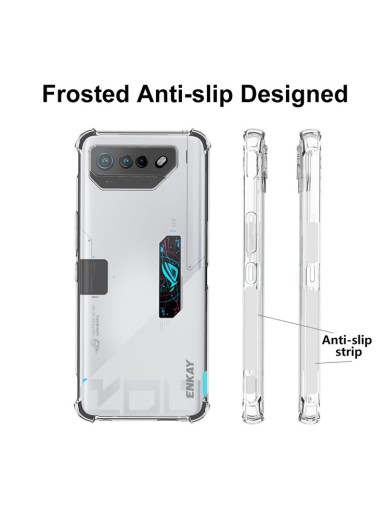 Предпазен противоплъзгащ се гръб за Asus ROG Phone 7 Ultimate - прозрачен