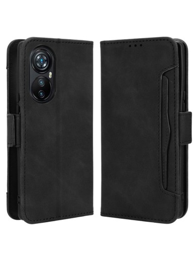Калъф от еко кожа тип портмоне за Blackview A200 Pro - черен