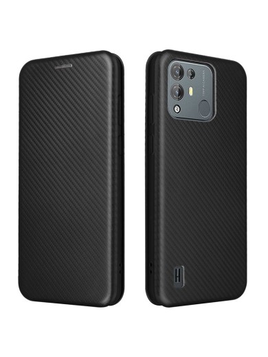 Калъф от еко кожа, тип портмоне за Blackview A55 Pro - черен