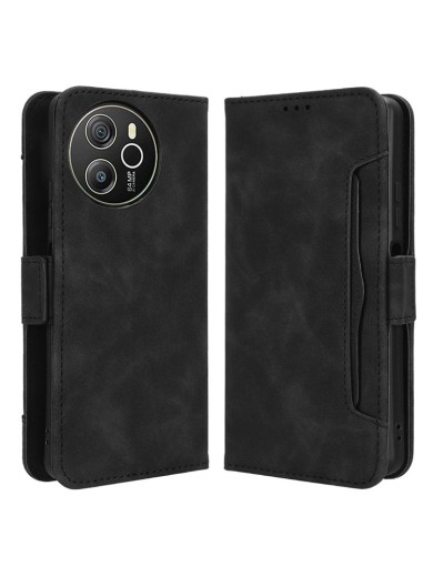 Калъф от еко кожа тип портмоне за Blackview Shark 8 - черен