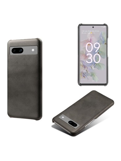 Предпазен гръб от eко кожа за Google Pixel 7a - черен