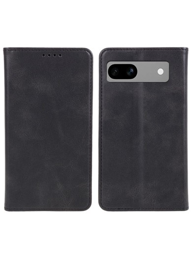 Калъф от еко кожа тип портмоне за Google Pixel 7a - черен