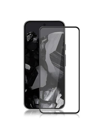 Протектор за екран от закалено стъкло за Google Pixel 9 - черна рамка