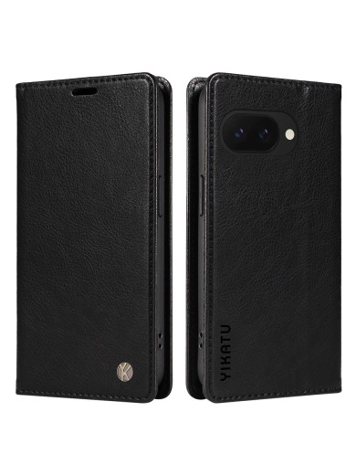 Калъф от еко кожа тип портмоне за Google Pixel 9a - черен