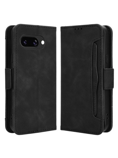 Калъф от еко кожа тип портмоне за Google Pixel 9a - черен