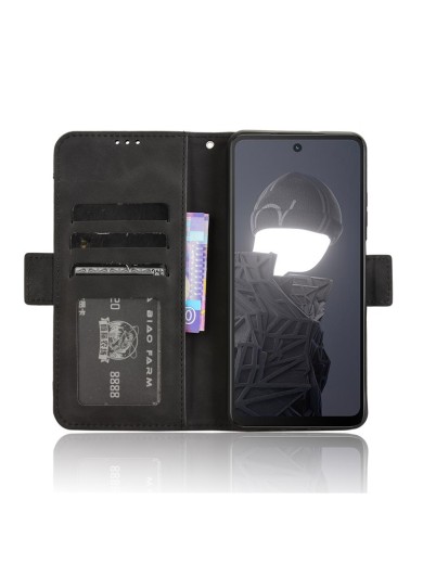 Калъф от еко кожа тип портмоне за HMD Fusion - черен