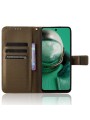 Калъф от еко кожа тип портмоне за HMD Pulse Pro - кафяв