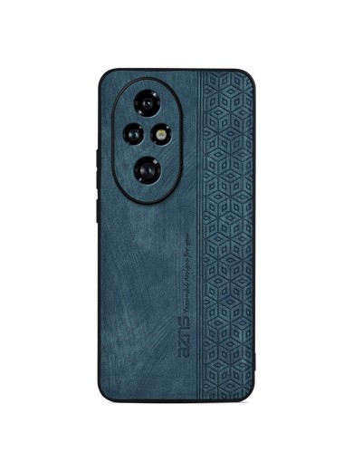 Противоплъзгащ се тънък гръб от еко кожа за Honor 200 - зелен