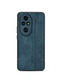 Противоплъзгащ се тънък гръб от еко кожа за Honor 200 - зелен