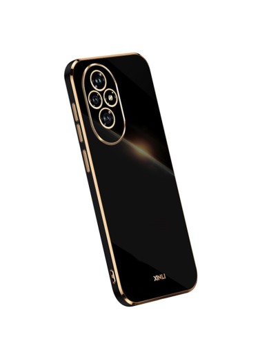Предпазен удароустойчив гръб с галванизирана рамка за Honor 200 - черен Предпазен удароустойчив гръб с галванизирана рамка за Honor 200 - черен
