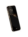 Предпазен удароустойчив гръб с галванизирана рамка за Honor 200 - черен