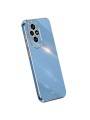 Предпазен удароустойчив гръб с галванизирана рамка за Honor 200 - син