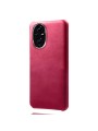 Устойчив на надраскване предпазен гръб от еко кожа за Honor 200 - розов