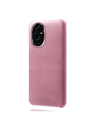 Устойчив на надраскване предпазен гръб от еко кожа за Honor 200 - розов