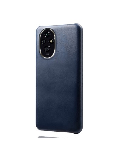 Устойчив на надраскване предпазен гръб от еко кожа за Honor 200 - син