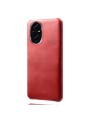 Устойчив на надраскване предпазен гръб от еко кожа за Honor 200 - червен
