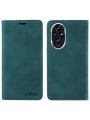Калъф от еко кожа тип портмоне с RFID  блокираща технология за Honor 200 - зелен