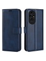 Калъф от еко кожа за телефон тип портмоне за Honor 200  - син