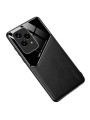 Предпазен гръб с покритие от еко кожа за Honor 200 Lite - черен