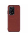 Устойчив на надраскване предпазен гръб от еко кожа за Honor 200 Lite - кафяв