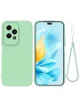 Предпазен удароустойчив силиконов гръб с каишка за Honor 200 Lite - зелен