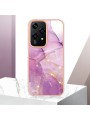 Предпазен удароустойчив гръб с мраморни шарки за Honor 200 Lite - лилав