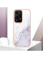 Предпазен удароустойчив гръб с мраморни шарки за Honor 200 Lite - бял