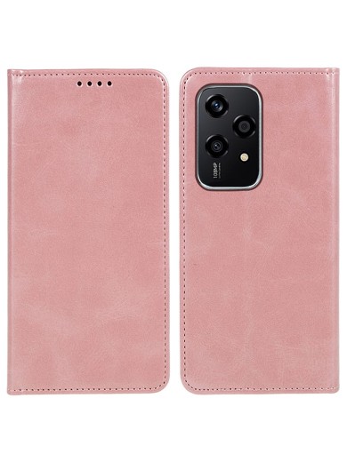 Калъф от еко кожа тип портмоне за Honor 200 Lite - розов