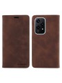 Калъф от еко кожа тип портмоне с RFID  блокираща технология за Honor 200 Lite - кафяв