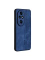 Противоплъзгащ се тънък гръб от еко кожа за Honor 200 Pro - син