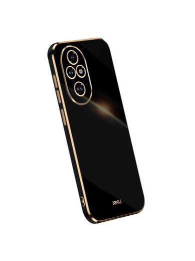 Предпазен удароустойчив гръб с галванизирана рамка за Honor 200 Pro - черен Предпазен удароустойчив гръб с галванизирана рамка за Honor 200 Pro - черен