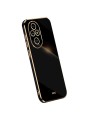 Предпазен удароустойчив гръб с галванизирана рамка за Honor 200 Pro - черен