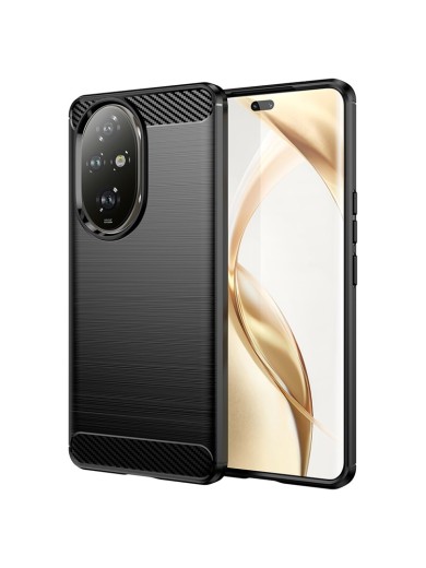 Мек удароустойчив гръб с текстура на карбонови влакна за Honor 200 Pro - черен Мек удароустойчив гръб с текстура на карбонови влакна за Honor 200 Pro - черен