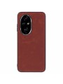 Устойчив на надраскване предпазен гръб от еко кожа за Honor 200 Pro - кафяв