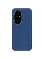 Устойчив на надраскване предпазен гръб от еко кожа за Honor 200 Pro - син