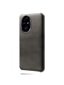 Устойчив на надраскване предпазен гръб от еко кожа за Honor 200 Pro - черен