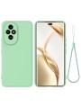 Предпазен удароустойчив силиконов гръб с каишка за Honor 200 Pro - зелен