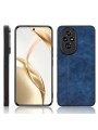 Предпазен гръб с текстура на телешка кожа за Honor 200 Pro - син