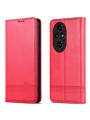 Калъф от еко кожа тип портмоне за Honor 200 Pro - червен