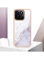 Предпазен удароустойчив гръб с мраморни шарки за Honor 200 Smart - бял