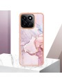 Предпазен удароустойчив гръб с мраморни шарки за Honor 200 Smart - розов