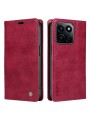 Калъф от еко кожа тип портмоне за Honor 200 Smart - червен
