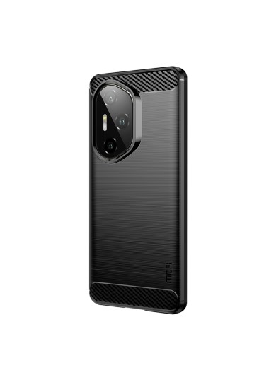 Мек предпазен гръб с текстура на карбонови влакна за Honor 300 Pro - черен Мек предпазен гръб с текстура на карбонови влакна за Honor 300 Pro - черен