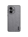 Удароустойчив гръб от еко кожа  с дървесна текстура за Honor 400 - сив